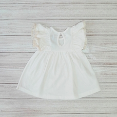 vestido natural con puntilla en internet