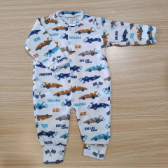 Kit 4 Macacão de Bebê Canelado Estampado (Estampas Variadas) Menino Tamanho Único - loja online