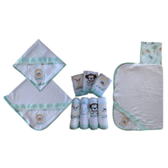 Enxoval de Bebe Luxo Kit 10 Pçs Tema Safari Verde - comprar online