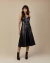 VESTIDO MIDI RECORTE - Rn Couro | Loja de roupas de couro feminina 
