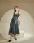 VESTIDO MIDI RECORTE - comprar online