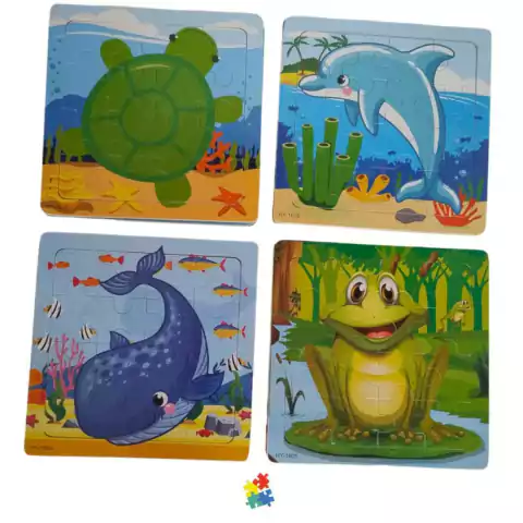 ROMPECABEZAS ANIMALES DE MAR 16 PIEZAS