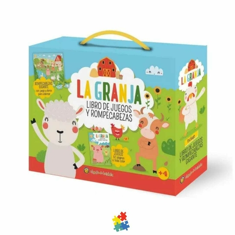 SET GRANJA- UN LIBRO Y UN ROMPECABEZAS GIGANTE 3 EN 1 - comprar online