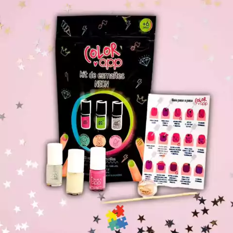 JUEGO DECO UÑAS NEÓN BRILLAN EN LA OSCURIDAD