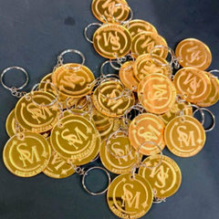 Llaveros de Acrílico ESPEJADO (Oro o Plata) - 4 cm - comprar online
