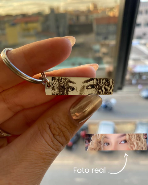 Chaveiro em Aço - Placa Retangular 3,9 x 1 cm - PRODUÇÃO EM ATÉ 3 DIAS ÚTEIS - comprar online