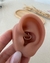 Piercing argola - coração - 9 mm (diâmetro interno) - fecho torção - em Prata 925