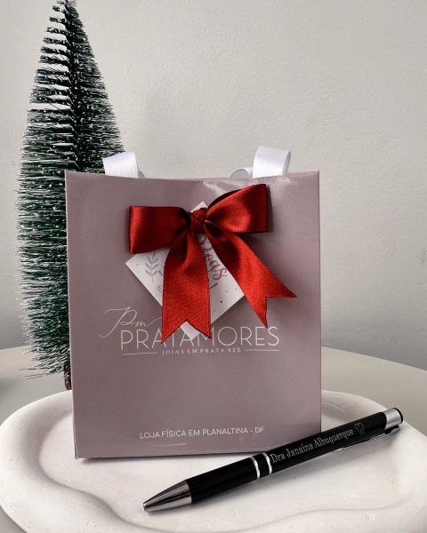 Caneta Metal - Preta - Tinta azul - Personalizável - comprar online