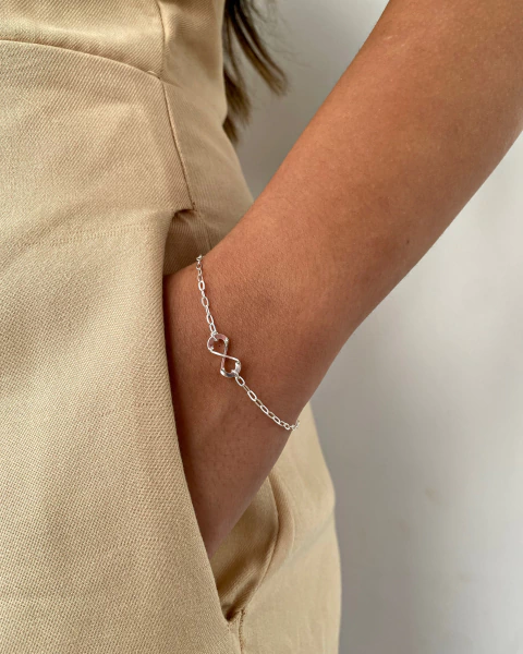 Pulseira infinito - em Prata 925