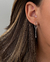 Brinco com corrente - 3,8 cm (total) em Prata 925 - comprar online