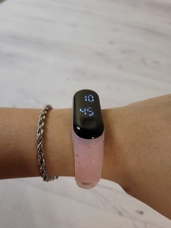 RELOJ UNAKITA DIGITAL GLITTER- ROSA