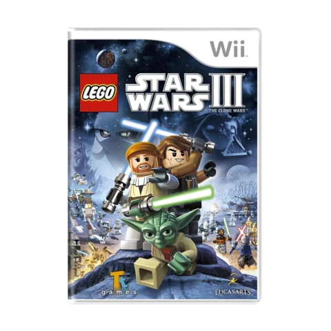 JOGO LEGO STAR WARS 3 THE CLONE WARS SEMINOVO - WII