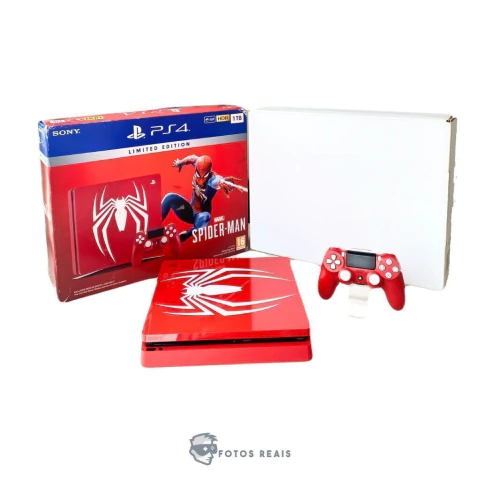 CONSOLE PLAYSTATION 4 SLIM 1TB (MARVEL'S SPIDER-MAN EDITION) NA CAIXA SEMINOVO - PS4