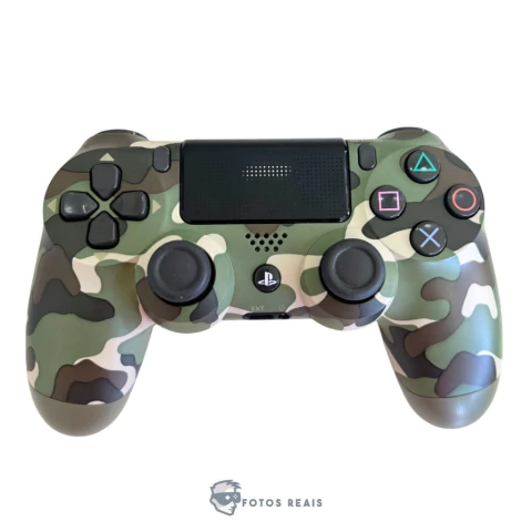 CONTROLE SONY DUALSHOCK 4 CAMUFLADO ( GREEN CAMO ) SEMINOVO – PS4