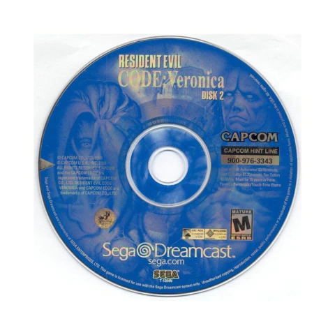 JOGO RESIDENT EVIL CODE VERONICA 2 DISCOS (SEM CAPA) SEMINOVO - DREAMCAST