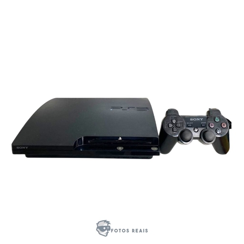 CONSOLE PLAYSTATION 3 SLIM 250GB DESBLOQUEADO (11 JOGOS) SEMINOVO - PS3