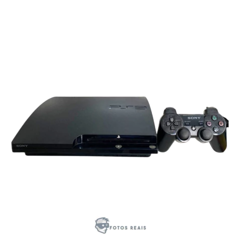 CONSOLE PLAYSTATION 3 SLIM 250GB DESBLOQUEADO (11 JOGOS) SEMINOVO - PS3