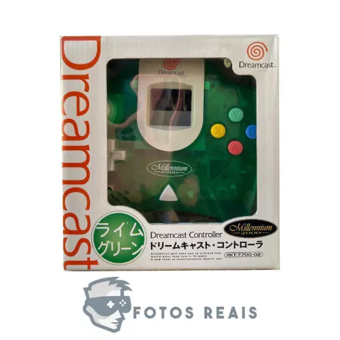 CONTROLE VERDE TRANSLUCIDO DREAMCAST C/CAIXA SEMINOVO - DREAMCAST