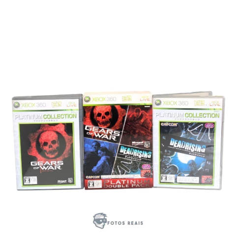 JOGO GEARS OF WAR + DEAD RISING PLATINUM DOUBLE PACK (JPN) SEMINOVO - XBOX 360