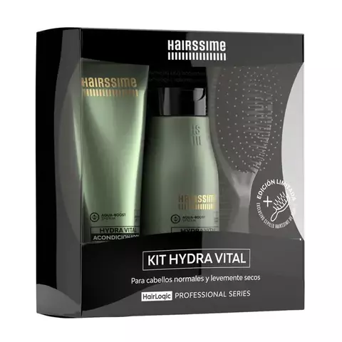 HAIRSSIME Kit Hydra Vital Shampoo y Acondicionador con cepillo