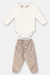 CONJ. BODY GOLA BORDADA E CALÇA MARROM UP BABY 45928