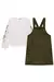 CONJ. BLUSA MANGA LONGA E SALOPETE EM FLEECE COTELÊ VERDE KUKIE 79339 - Lari Baby & Kids