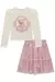 CONJ. BLUSA MANGA LONGA E SAIA DE TULE ROSA KUKIE 79455 - comprar online