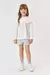 CONJ. BLUSA MANGA LONGA E SHROTS TWEED BRILHO AZUL KUKIE 79624 - comprar online