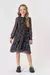 VESTIDO EM TULE FLORES PRETO KUKIE 80095 - comprar online