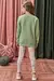CONJ. BLUSA ALONGADA EM MOLETOM E LEGGING VERDE KUKIE 80850 - Lari Baby & Kids