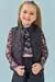 TRIO CROPPED EM TULE C/ TOP CANELADO E CALÇA PARACHUTE PRETO KUKIE 81072 - Lari Baby & Kids