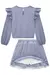 CONJ. BLUSA MANGA LONGA E SAIA EM TULE AZUL KUKIE 81935 na internet