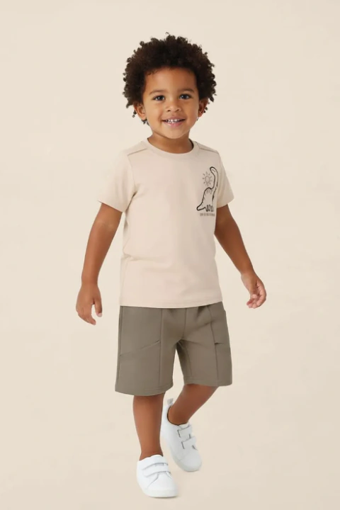 CONJ CAMISETA DINO E BERMUDA - MALWEE 0139452