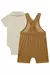 CONJ. BODY POLO E JARDINEIRA BEGE LUC.BOO 78373 - loja online