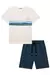 CONJ. CAMISETA E BERMUDA EM NYLON TWILL OFF WHITE LUC.BOO 77166 na internet