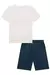 CONJ. CAMISETA E BERMUDA EM NYLON TWILL OFF WHITE LUC.BOO 77166 - Lari Baby & Kids