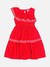 VESTIDO VERMELHO COM BABADOS VERMELHO MOMI J6080 - Lari Baby & Kids