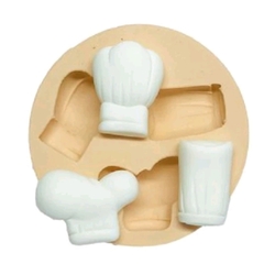Molde de Silicone Chapéu de Cozinheiro cód 1351