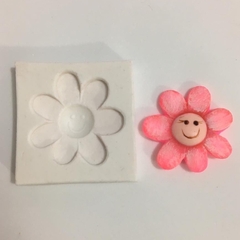 Molde de Silicone Flor Alegre M cód 581 - Molde de Silicone 