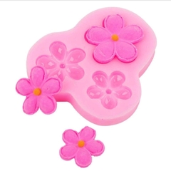 Molde de Silicone Trio Flores cód 286