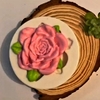 Molde de Silicone Rosa com Folha cód 762