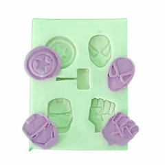 Molde de Silicone Mini Apliques Heróis cód 737