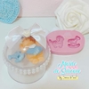 Molde de Silicone Cavalo Balanço e Carrinho de Bebê Cód 1908
