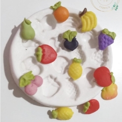 Molde de Silicone Mini Frutas cód 1303