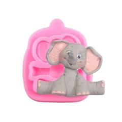 Molde de Silicone Elefante Fofinho cód 1472