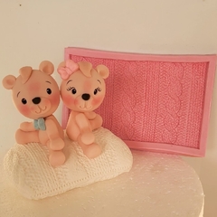 Molde de Silicone Textura Tricô cód 812