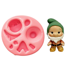 Molde de Silicone 7 Anões cód 1023 - Branca de Neve
