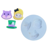 Molde de Silicone Mini Apliques Alice no País das Maravilhas cód 2020