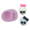 Molde de Silicone Caveira Laço cód 2035 - comprar online