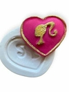 Molde de Silicone Coração Barbie cód 1885 - comprar online